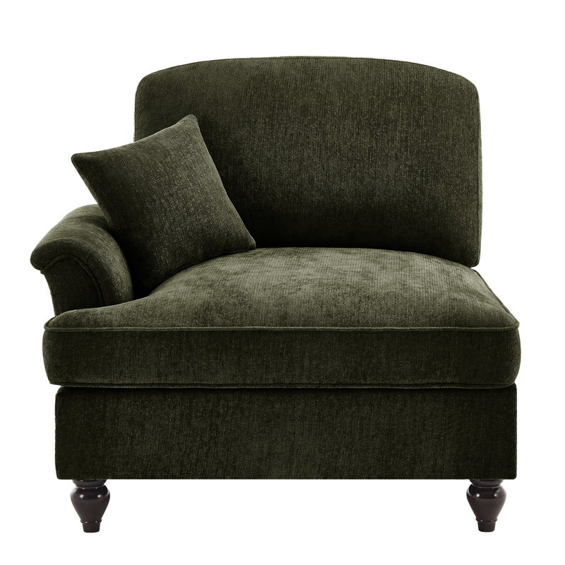 Assise simple en chenille avec volants amovibles pour des styles distinctifs, confort de dossier segmenté et comme dans le tissu, changement de style de plis amovibles, coussin décoratif confortable
