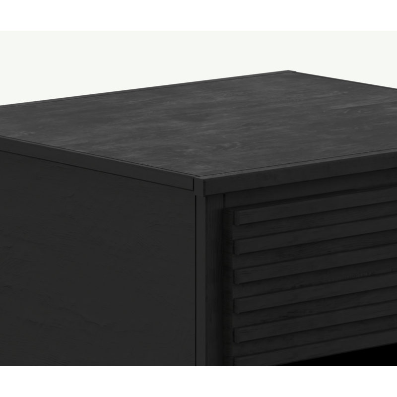 Table de bout Bridgevine Home Stardust 24 po, aucun assemblage requis, finition grès, Noir, noir, noir, noir