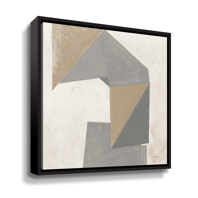 «Paper Trail Travertine Crop», impression sur toile, Cadre flottant, H 10 po x l 10 po x P 2 po