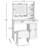 Lavin Makeup Vanity Set with LED Light Mirror, Charging Station, and Comfortable Stool for Modern Beauty Routines-904481284