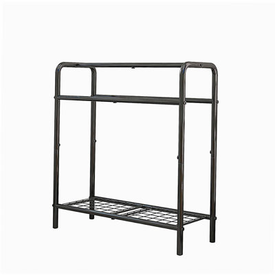 3 Tier Metal Towel Rack, Freestanding Towel Holder for Bathroom, Save Space with Storage, Display Rack for Bedroom, Bathroom, Swimming Pool, Black