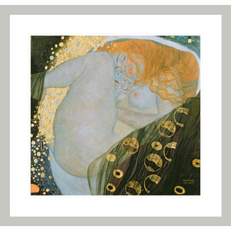 «Danae» par Gustav Klimt, impression giclée encadrée, 23.5" H x 24.56" W