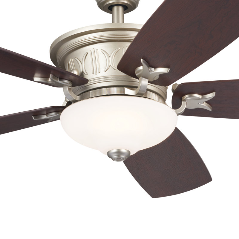 56'' Ceiling Fan with LED Lights, Brushed Nickel