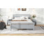 Wooden Platform Bed With 2 Storage Drawers And 2 Bedside Tables-358447378