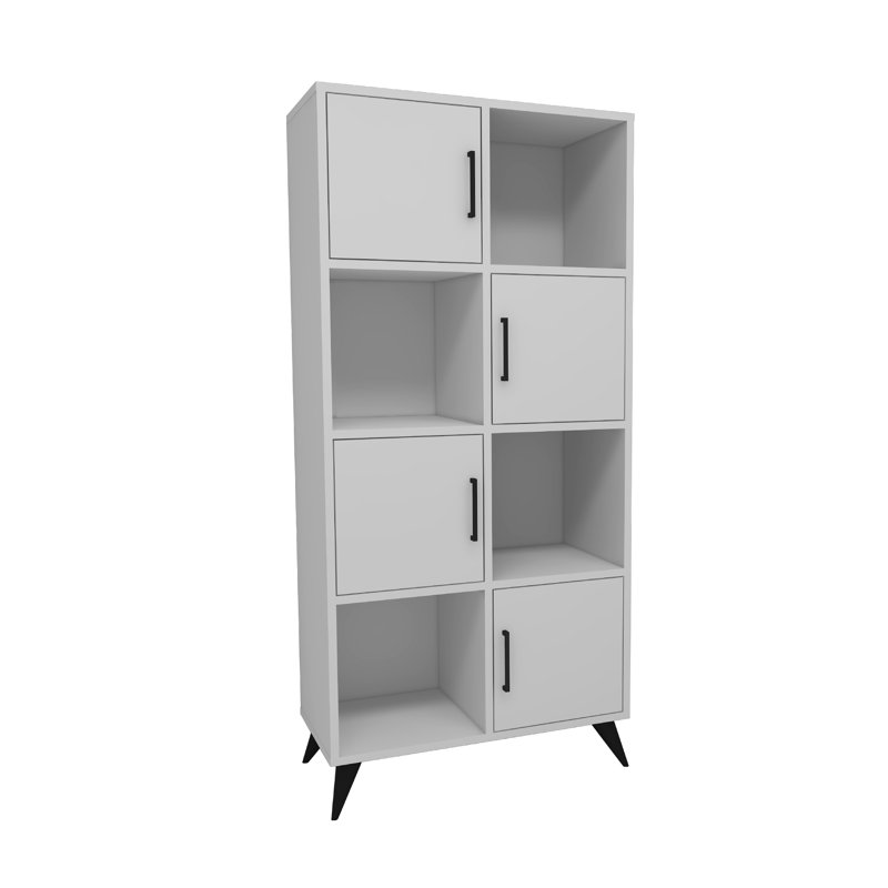 Godmond 154cm H x 72cm W Standard Bookcase, White