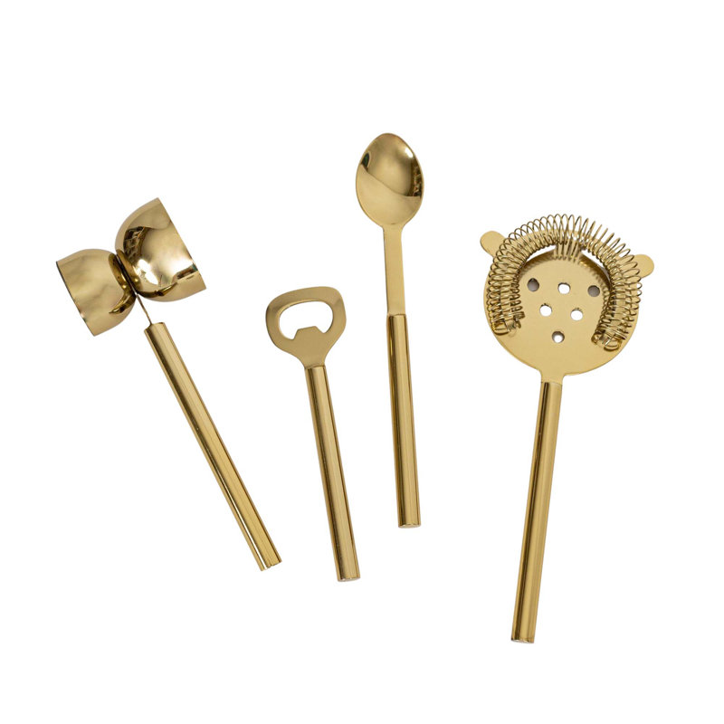 Spiridona Gold Brass Stainless Steel Bar Tool