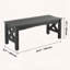 44.5 Weatherproof Plastic Bench with Wood-Look Finish