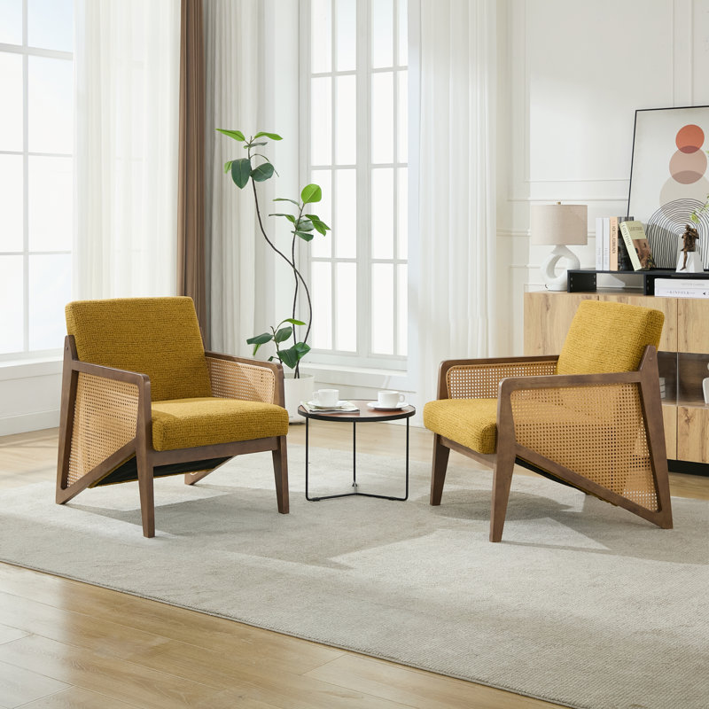 Fauteuil Karoll Chisara, Jaune, 2