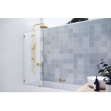 Glass Warehouse 27" W Frameless Shower Bath Fixed Panel