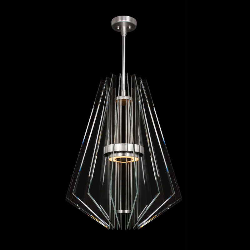 Alex Woogmaster Silver Crystal LED Geometric Pendant Light
