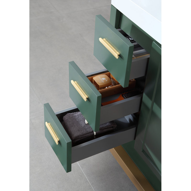 Winchester 48” W Single Vanity, Forest Green, White