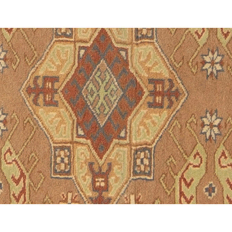 Hand Knotted Wool Area Rug in Camel