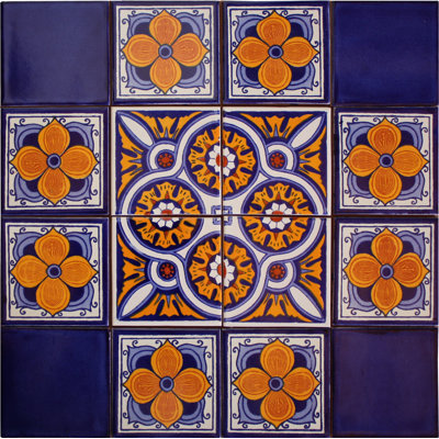 TalaMex Posadas Mexican Tile Set Backsplash Mural