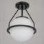 Plafonnier semi-encastré moderne 1 lumière avec abat-jour en verre opale-1712678692