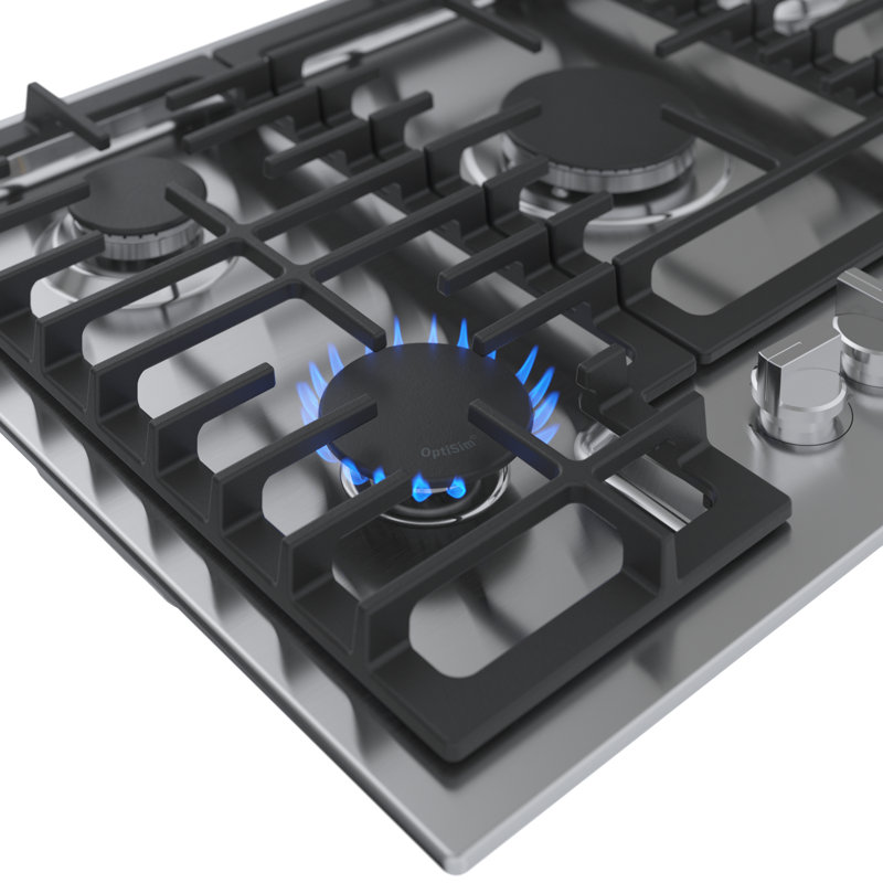 500 Series,30' Gas Cooktop,5 Burner,SS