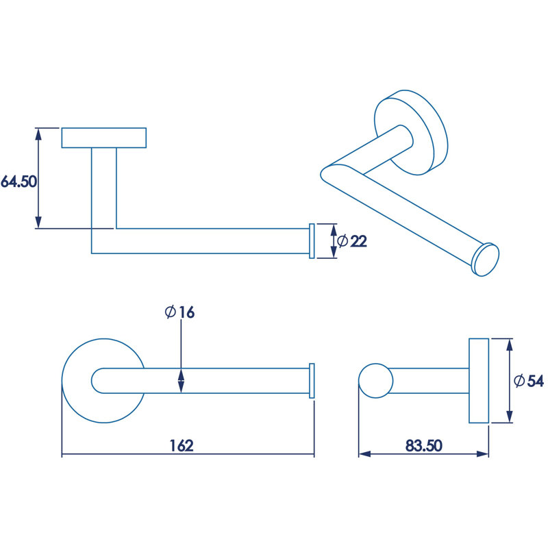 Wall Mounted Toilet Paper Holder
