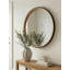 Miroir décoratif 31,3 "deux tons noir mat et bois naturel