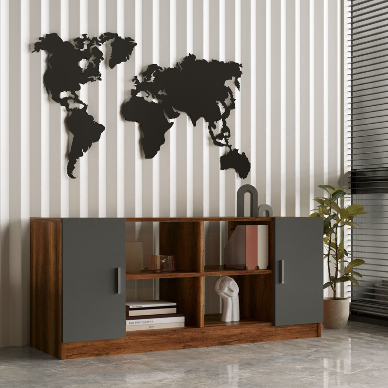 Cayl 61.8cm Kitchen Pantry, Baroque/Anthracite