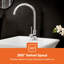 GEEPAS Kitchen Sink Tap Stainless Steel 360° Swivel Spout Single Lever Taps