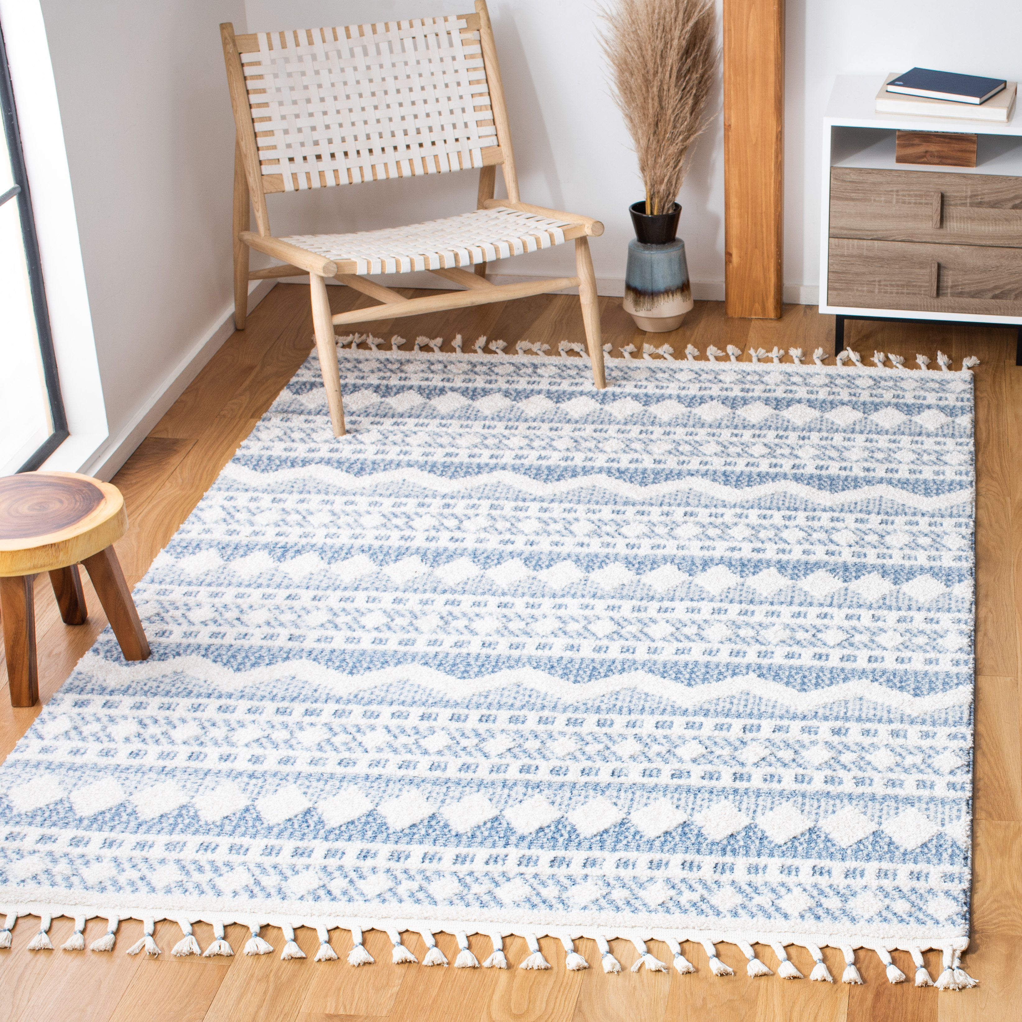 Sw Rug Blue Bungalow Rose Southwestern Light Blue Area Rug - Wayfair Canada