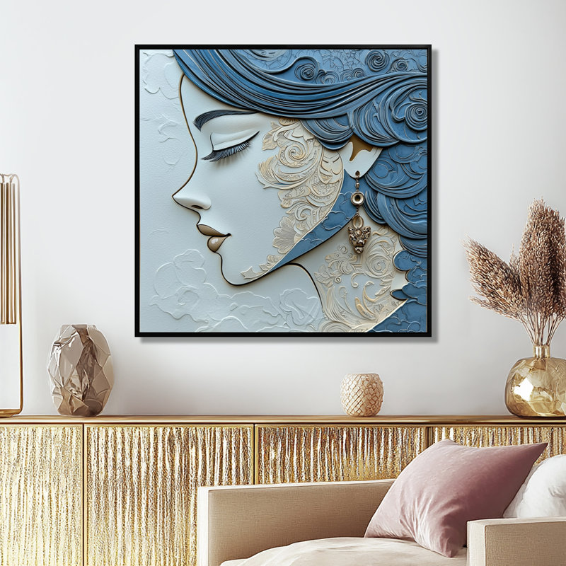 Aura intemporelle de la femme indienne, reproduction d'art sur toile, H 36 po x l 36 po, Noir