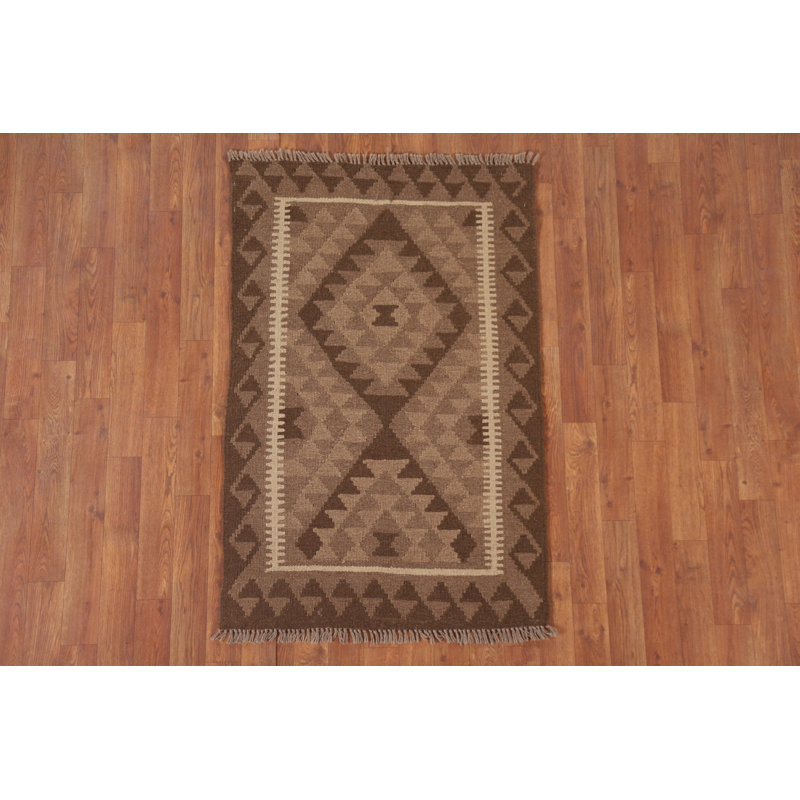 Reversible Wool Kilim Oriental Rug 3x4