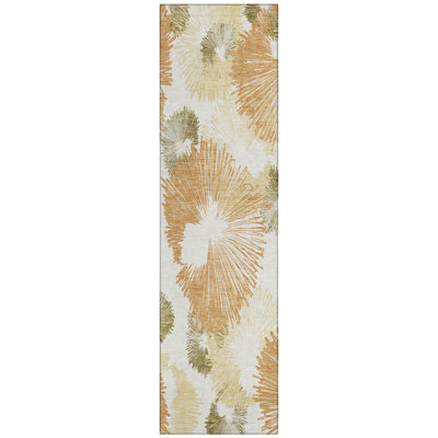 Machine Washable Indoor/Outdoor Colman ACN2132 Floral Rug