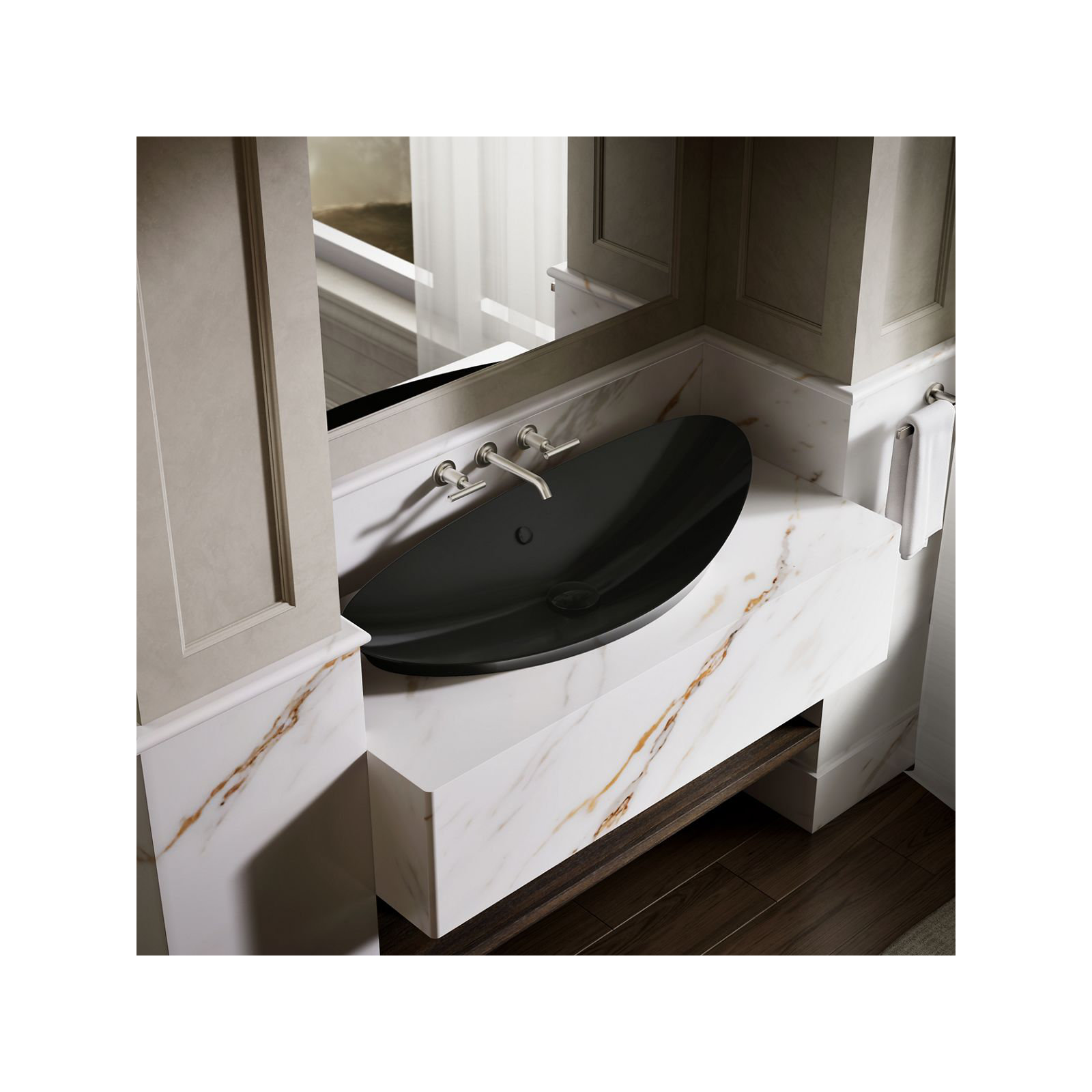 Veil Trough Vessel, Black Black™