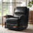  Felisa 34''W Traditional Swivel Rocker Manual Genuine Leather Recliner-968579126