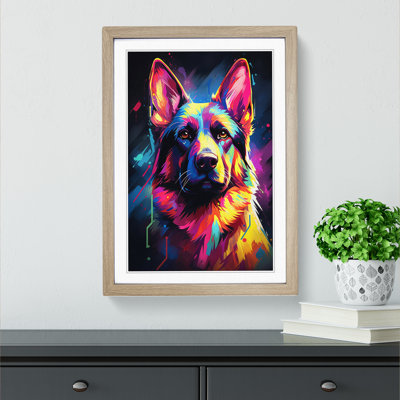 German Shepherd Futurism No.2 - Framed Print