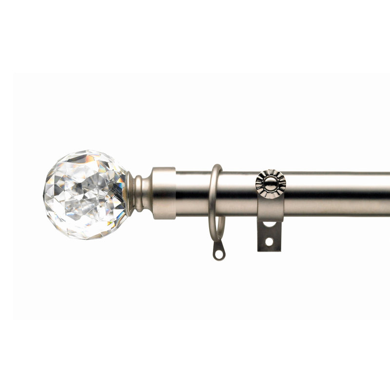 Lachlan Adjustable Curtain Pole Set, 6cm H x 210cm W x 6cm D