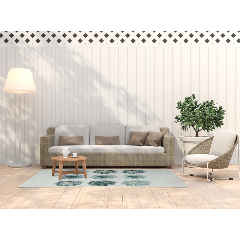 Tapis en chenille tissé à la machine Jaak en gris / beige, Rectangle 3 pi x 5 pi