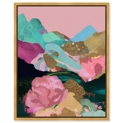Sweet Geology II Canvas Print Gold Dam Wall Decor by Art Remedy, Gold Frame, 30 x 36