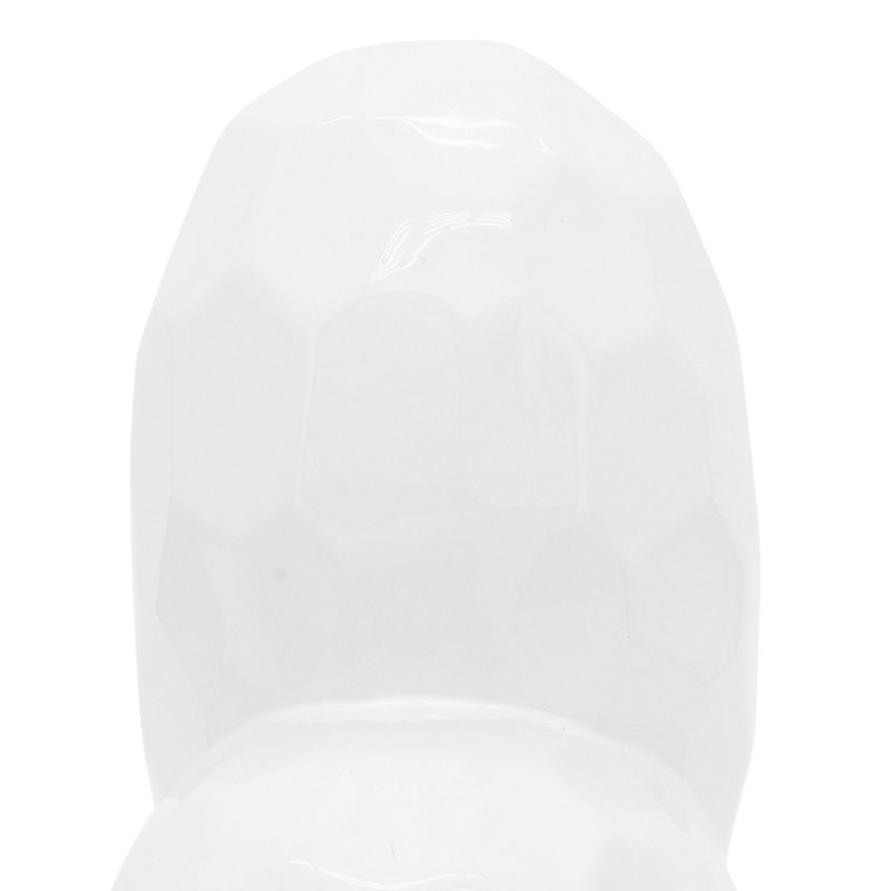Millsap Ceramic Geometric Heart Sculpture, 11" H x 5" W x 11" D, White
