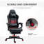 Fauteuil de jeu en cuir polyuréthane de bureau de course avec dossier inclinable, dossier lombaire, hauteur réglable-399962314