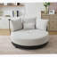 Fauteuil pivotant confortable surdimensionné avec support pour téléphone réglable et revêtement en polyester-1417179378