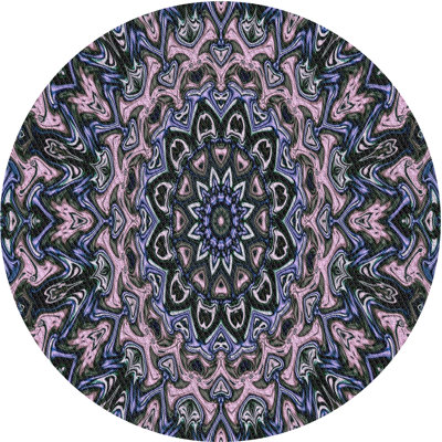 Tapis rose à motifs/mauves de zone