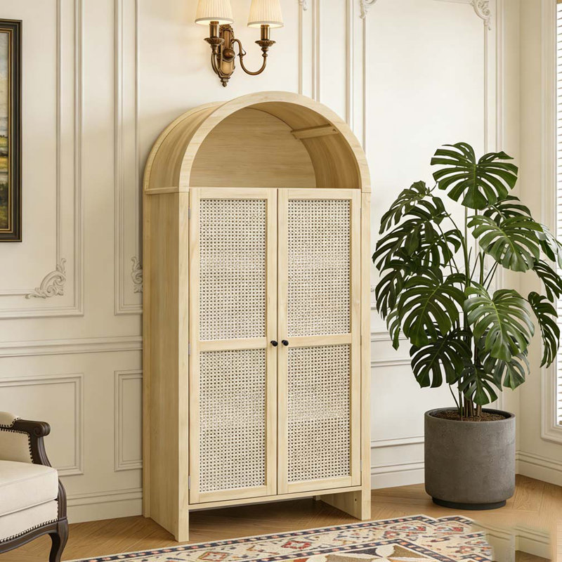 70.28" Tall Arched Kitchen Pantry