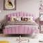 Lit plateforme en velours avec tissu épais Tavaries-1040751004
