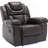Home Theater Seating Manual Recliner Chair With Led Light Strip For Living Room,Bedroom, Brown