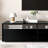 Modern Black 78.74" Width Solid Wood TV Stand