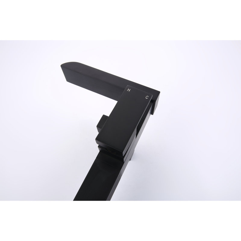 Floor Mounted Tub Filler Faucet With Handheld Shower - Matte Black Stainless Steel, High Flow, Rust & Corrosion , Waterfall Spout For A Serene Bathroom Experience Steel And Feature Freestanding