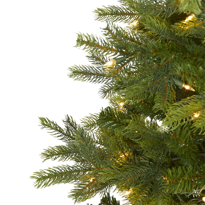 Lighted Artificial Spruce Christmas Tree, 4' H