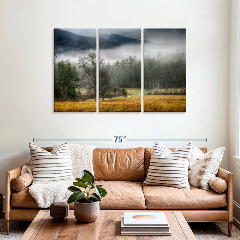 Alvord Cades Cove Fields Mist, 36" H x 57" W