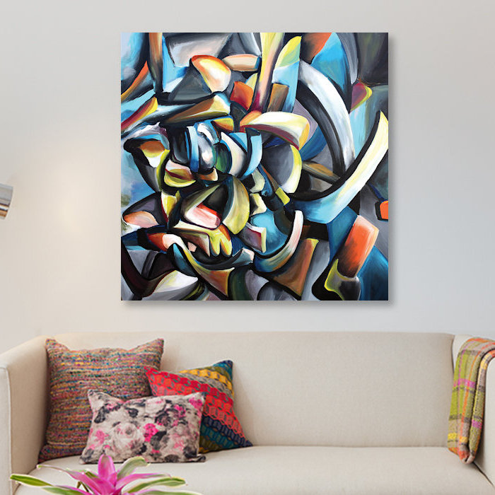 « guitarrista », impression sur toile, H 26 po x l 26 po x P 1,5 po, Toile tendue, Pas de tapis