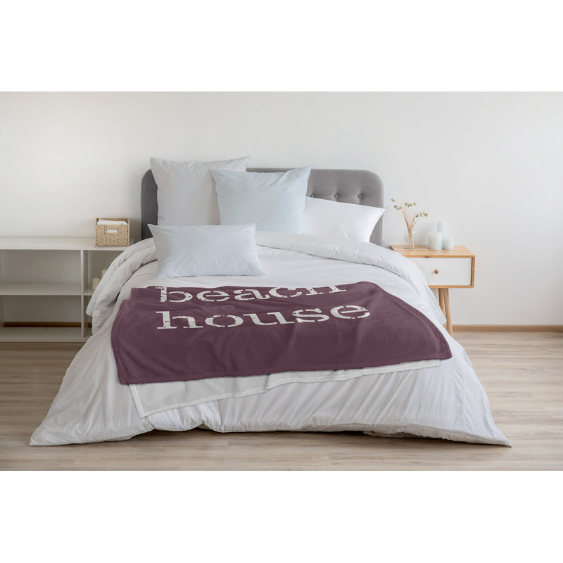 Couverture polaire Beach House, L 30 po x L 40 po, Mauve poussiéreux