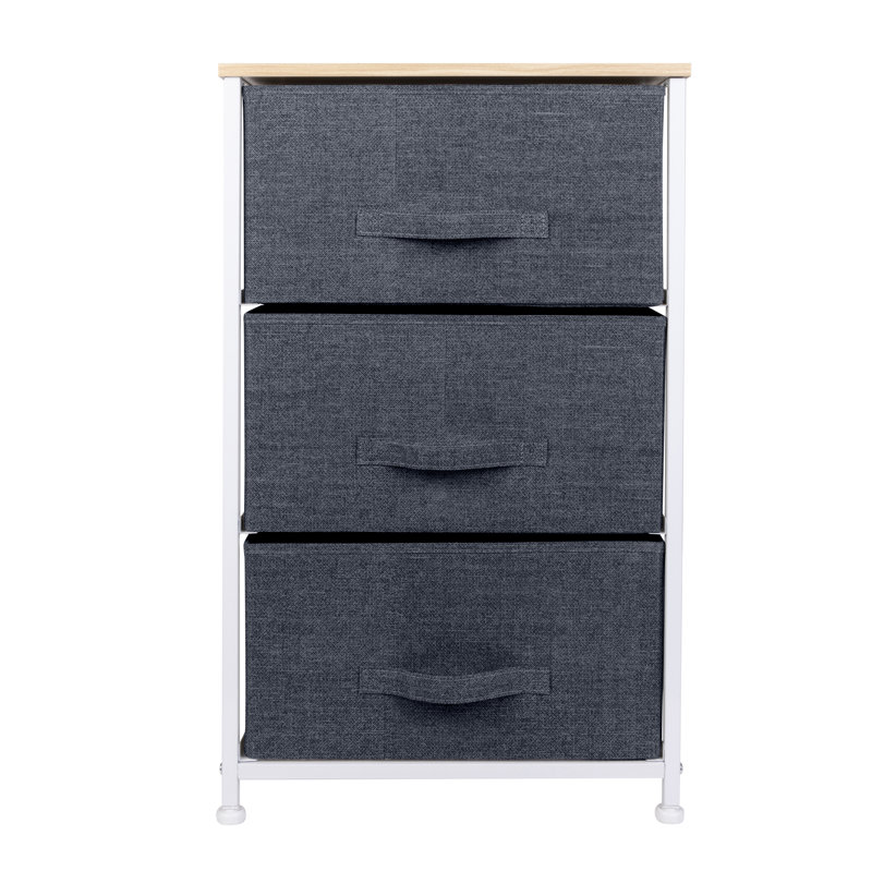 Flagg 3 Drawer Storage Drawer, Gray