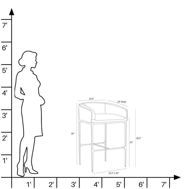 Osbourne Bar Stool, Bar Stool (32" Seat Height)