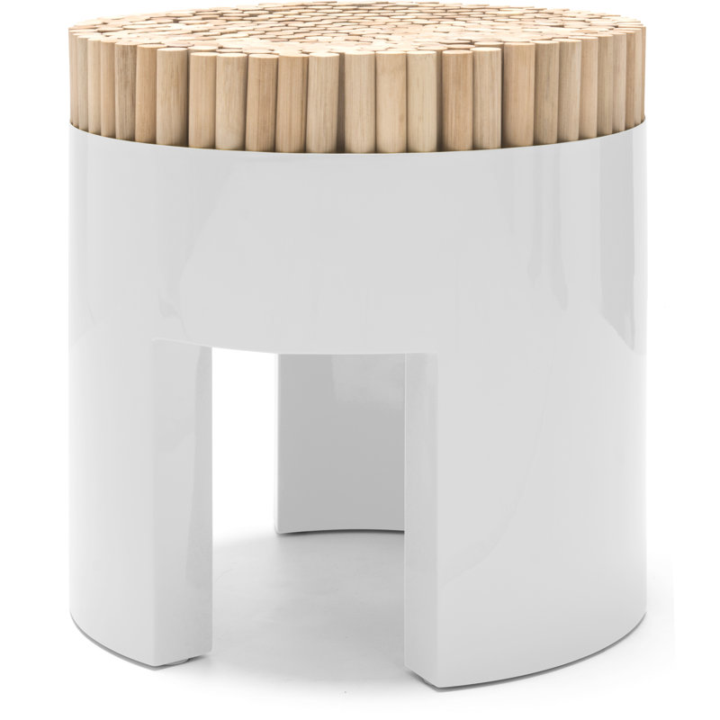 Chiquita Accent Stool, Pearl White