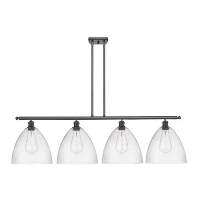 Luminaire suspendu linéaire à 4 lumières pour îlot de cuisine Ammaria
